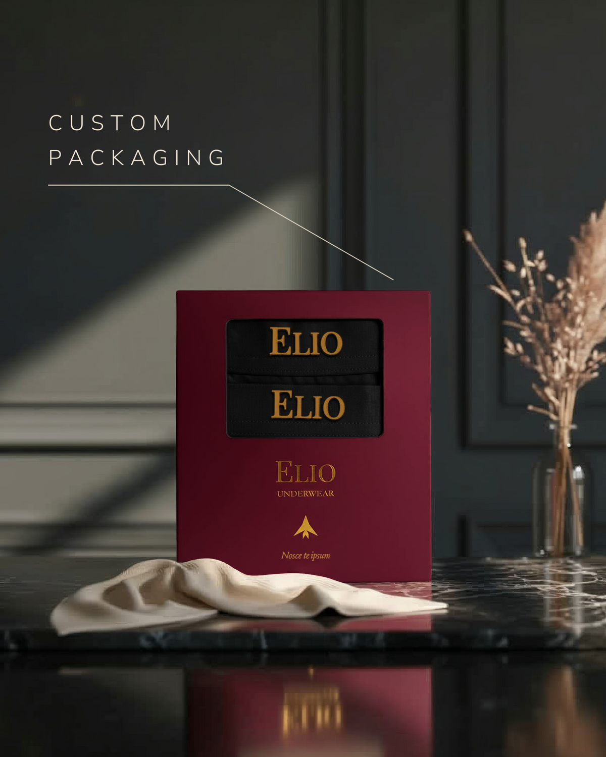 ELIO Black brief product information graphic