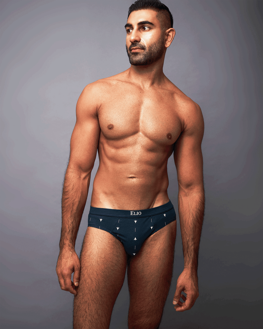 Navy Cotton Brief