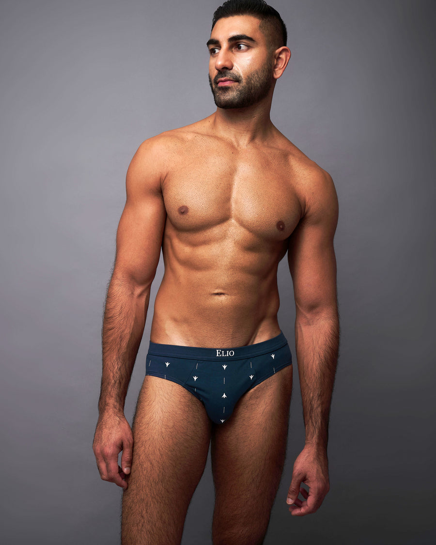 Navy Cotton Brief