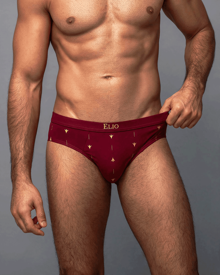 Crimson Cotton Brief